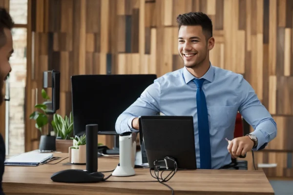 a happy young male employee in suit (1)